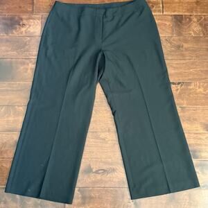 Worthington Pants Womens Petite Black Trouser Wide Leg Casual Dressy - Size 18P